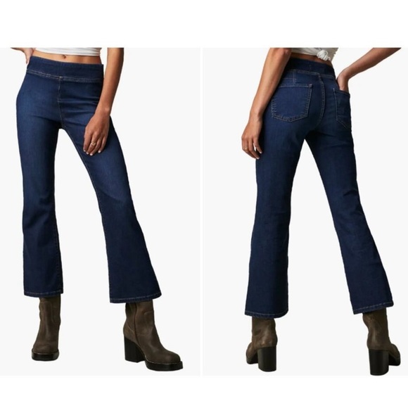 Free People We The Free In My Feelings Cropped Boot Cut Stretch Jeans Small NWT - Picture 11 of 12